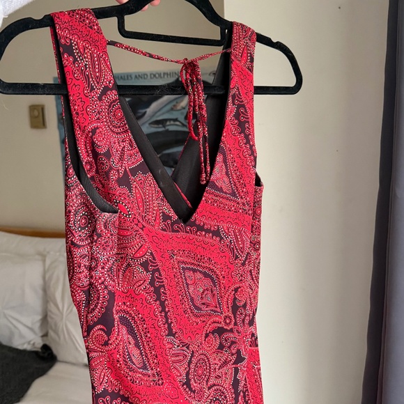 VINTAGE abstract slip midi dress - Picture 6 of 9